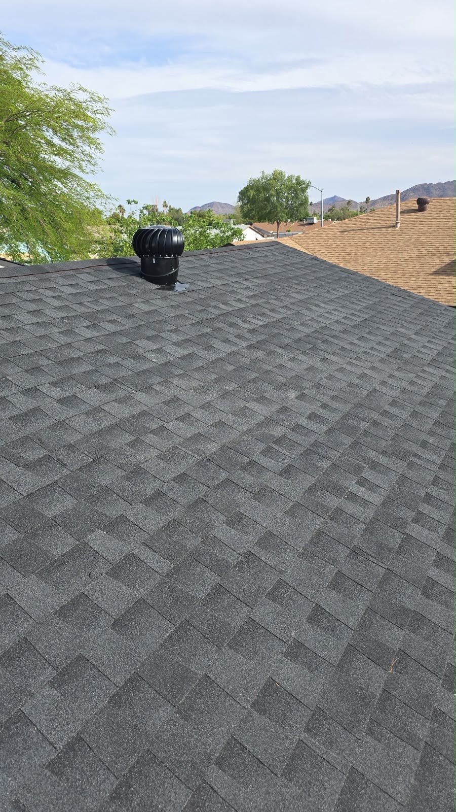 Completed shingle roof replacement in the Phoenix Valley